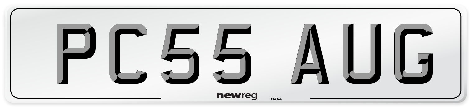 PC55 AUG Number Plate from New Reg